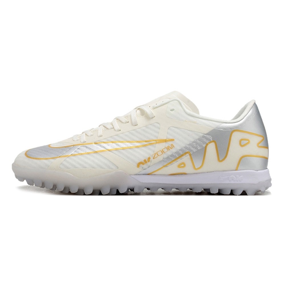 Chuteira Nike Air Zoom Mercurial Vapor 15 Academy Society Branco/Dourado