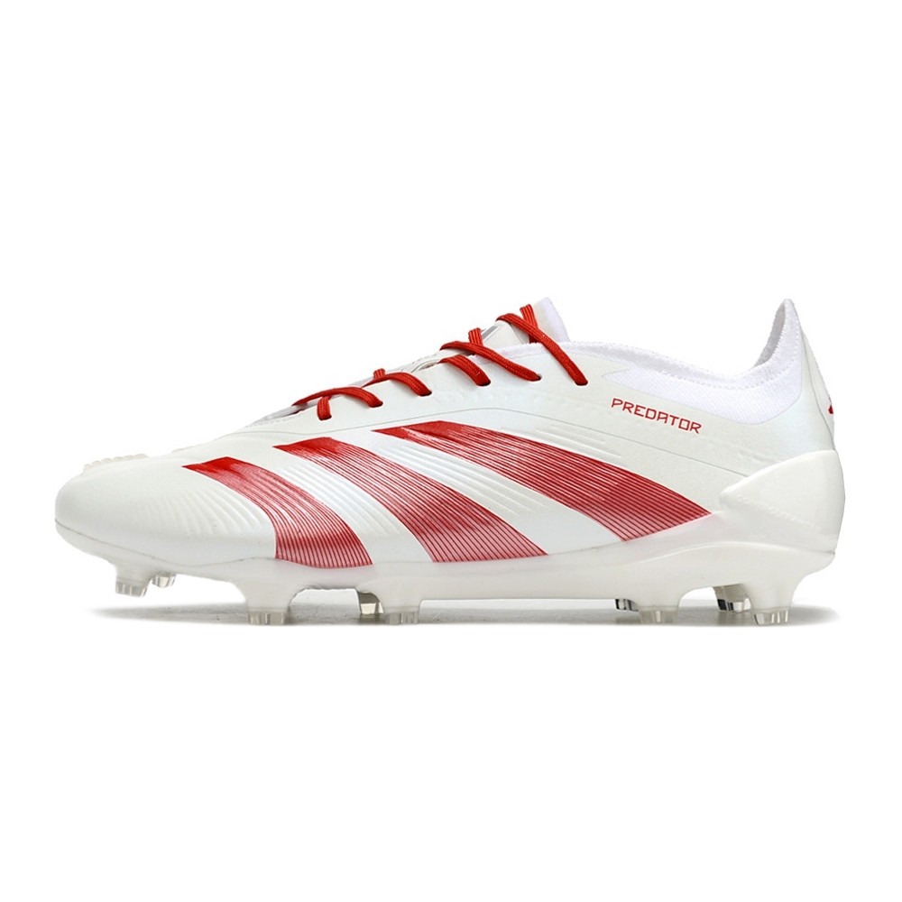 Chuteira de Campo ADIDAS Predator Elite FG Branco/Vermelho