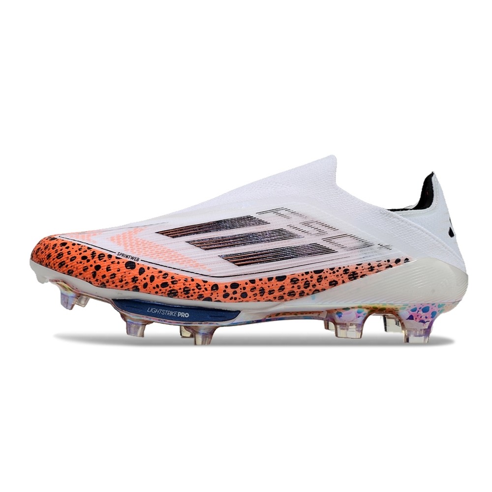 Chuteira de Campo ADIDAS F50+ Elite FG Branco/Laranja