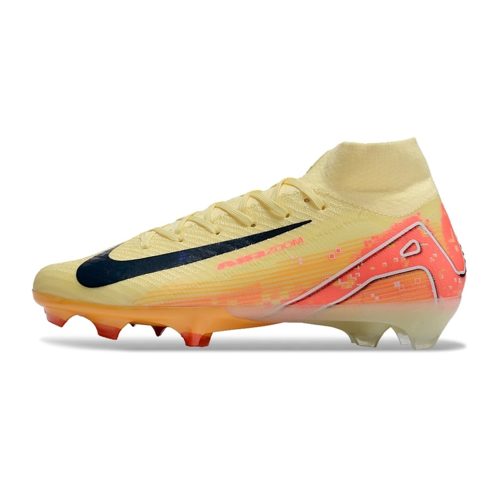 Chuteira de Campo NIKE Air Zoom Superfly 10 Elite FG Mbappe Amarelo/Laranja