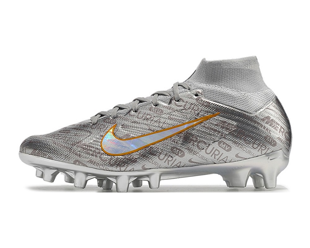 Chuteira de Campo NIKE Air Zoom Superfly 9 Elite AG XXV Prata/Dourado P.E.