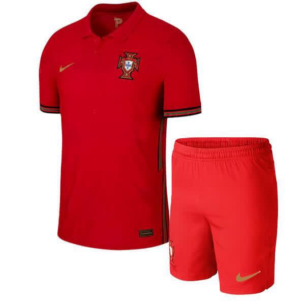 Camisa e Shorts Portugal I 2020 - Nike Infantil - Vermelho
