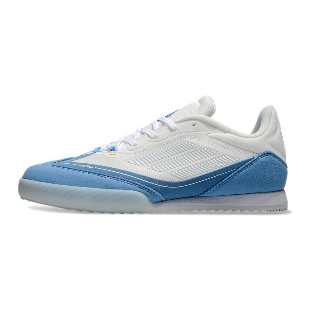 Chuteira Adidas F50 Messi Freestyle Futsal Branco/Azul