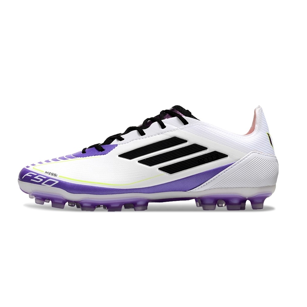 Chuteira de Campo ADIDAS F50 Elite AG Branco/Roxo