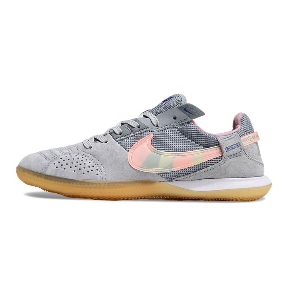 Chuteira NIKE Street Gato Futsal Cinza/Rosa