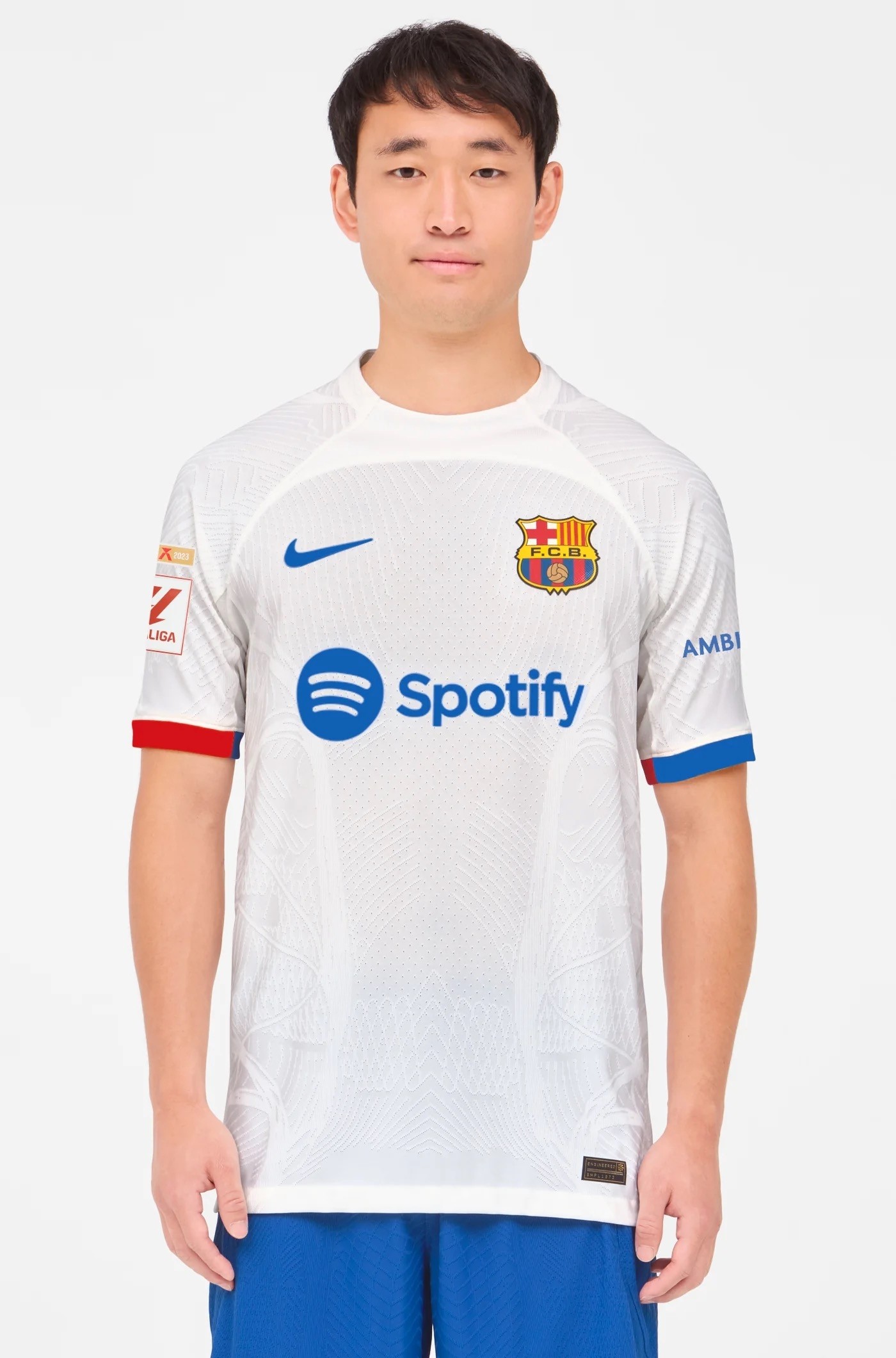Camisa Barcelona II 23/24 - Jogador Nike Masculino - Branco/Azul