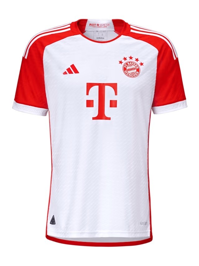 Camisa Bayern de Munique I 23/24 - Jogador Adidas Masculino - Branco/Vermelho