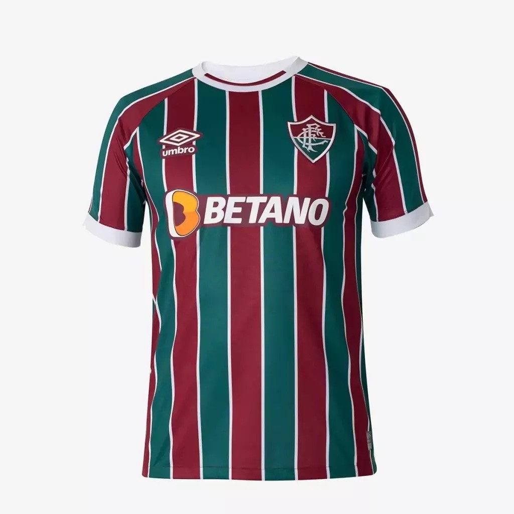 Camisa Fluminense I 23/24 - Torcedor Masculina - Vinho/Verde
