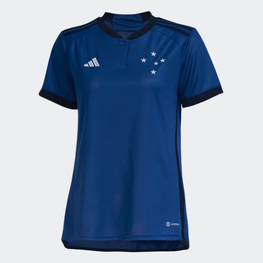 Camisa Cruzeiro I 2023 - Torcedor Adidas Feminina - Azul