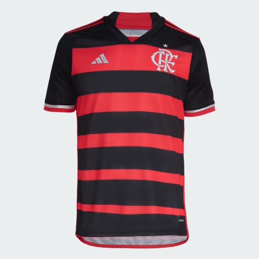 Camisa Flamengo I 2024 - Torcedor Masculina - Preto/Vermelho