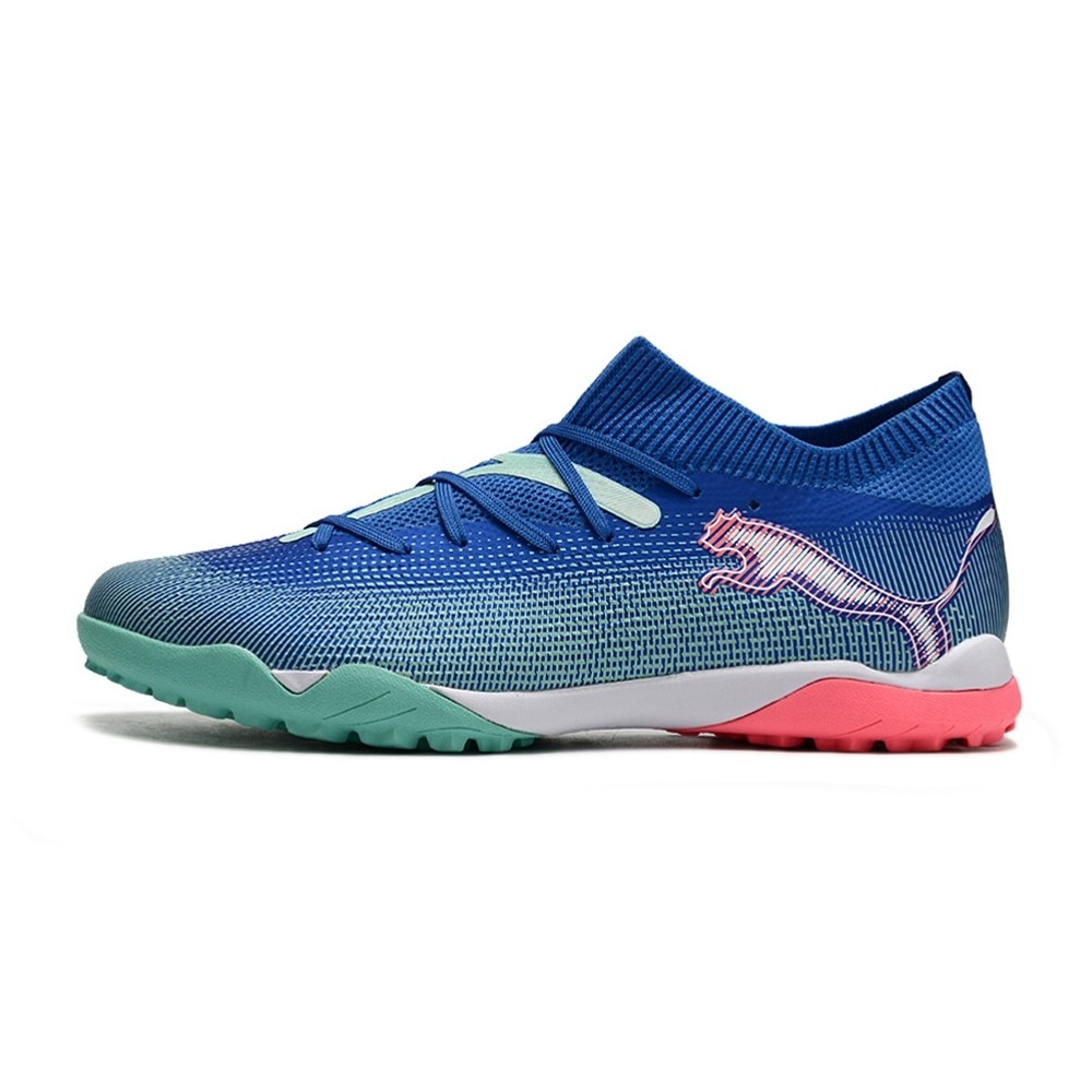 Chuteira PUMA Future 7 Match Society Azul/Rosa