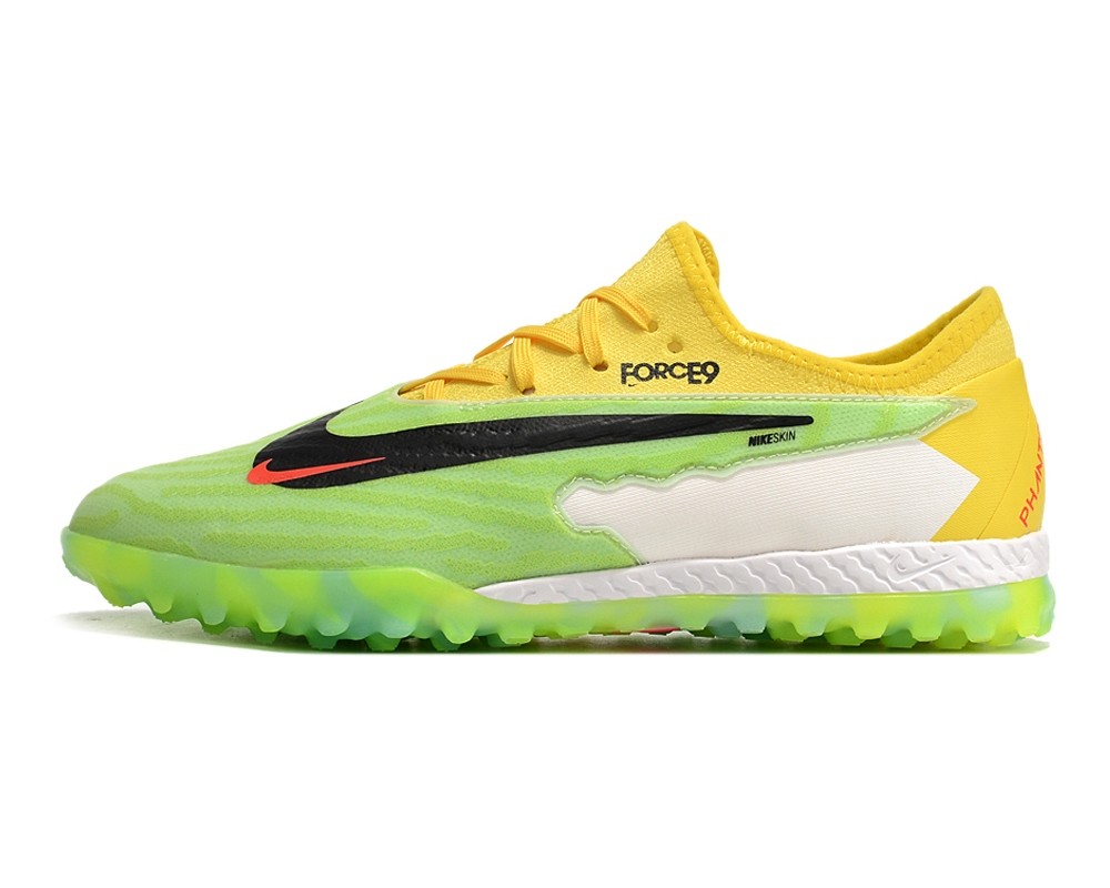 Chuteira Nike React Phantom GX Pro Society Verde/Amarelo