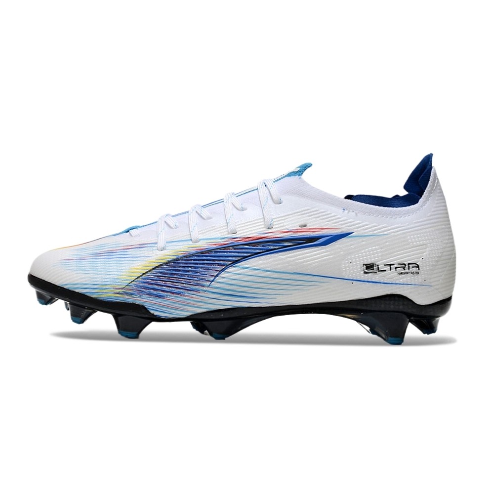 Chuteira de Campo Puma Ultra 5 Ultimate FG Branco/Azul