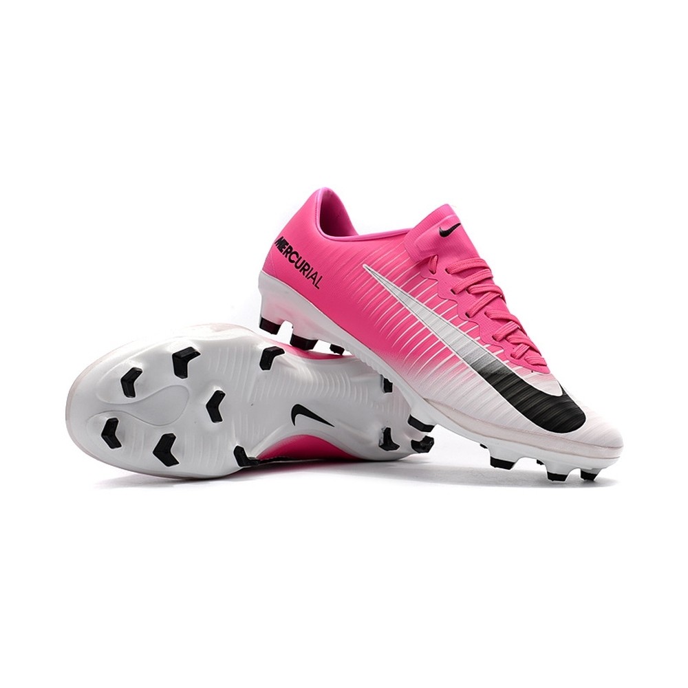 Chuteira de Campo NIKE Mercurial Vapor XI FG Rosa/Branco