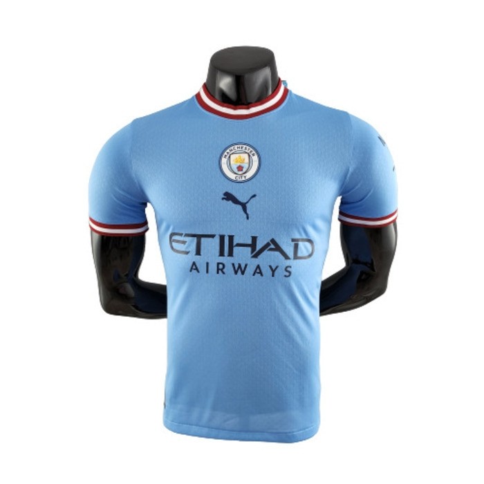 Camisa Manchester City I 22/23 - Jogador Puma Masculino - Azul claro