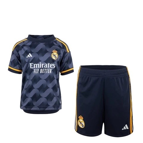 Camisa e Shorts Real Madrid II 23/24 - Torcedor Adidas Infantil - Azul Marinho