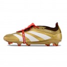 Chuteira de Campo ADIDAS Predator+ Elite FG Dourado/Vermelho/Branco