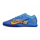 Chuteira Nike Air Zoom Mercurial Vapor 15 Elite Futsal Mbappe Azul/Amarelo