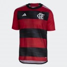 Camisa Flamengo I 2023 - Jogador Adidas Masculina - Preto/Vermelho