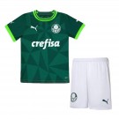 Camisa e Shorts Palmeiras I 2023 - Torcedor Adidas Infantil - Verde/Branco