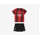 Camisa e Shorts AC Milan I 23/24 - Puma Infantil - Vermelho