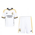 Camisa e Shorts Real Madrid I 23/24 - Torcedor Adidas Infantil - Branco