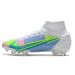 Chuteira Campo NIKE Mercurial Superfly 8 FG Elite Branco Rosa Azul