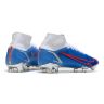 Chuteira Campo NIKE Mercurial Superfly 8 FG Elite Azul Branco Vermelho