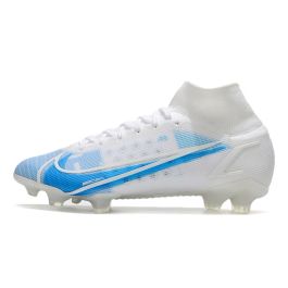 Produto Relacionado - Chuteira Campo NIKE Mercurial Superfly 8 FG Elite Branco Azul