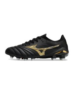 Chuteira De Campo Mizuno Morelia Neo IV Japan Preto/Dourado