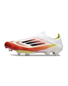 Chuteira de Campo ADIDAS F50+ Elite FG Branco/Laranja/Amarelo