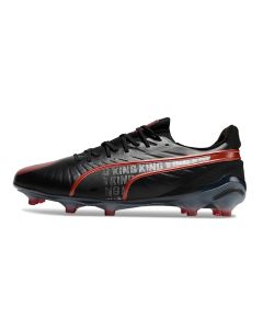 Chuteira de Campo Puma King Ultimate FG Preto/Vermelho