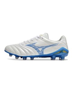 Chuteira de Campo Mizuno Morelia 4 Neo FG Branco/Azul