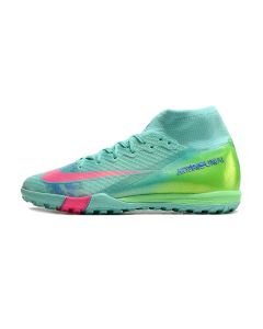 Chuteira Nike Air Zoom Mercurial Superfly 10 Elite Society Cosmic Speed 2 Verde/Azul