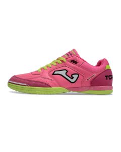 Chuteira Joma Top Flex Futsal Rosa/Verde