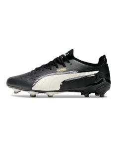 Chuteira de Campo Puma King Ultimate FG Preto/Branco