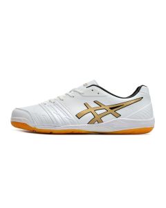 Chuteira Asics Japan Destaque FF Futsal Branco/Dourado