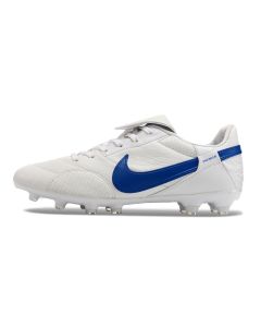 Chuteira de Campo Nike Premier III FG Branco/Azul