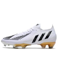 Chuteira de Campo ADIDAS Predator Edge.1 Low FG Branco Dourado