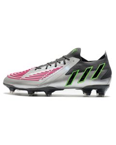 Chuteira de Campo ADIDAS Predator Edge.1 Low FG Prata Preto