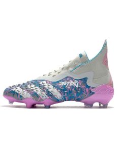 Chuteira de Campo ADIDAS Predator Freak+ FG Branco Rosa Azul