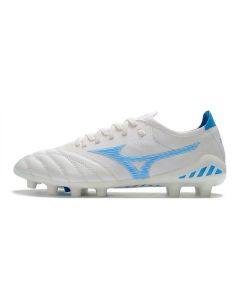 Chuteira de Campo Mizuno Morelia Neo 3 β Made In Japan FG Branco/Azul