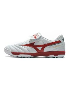 Chuteira MIZUNO Morelia TF AS II Society Branco Vermelho