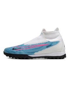 Chuteira Nike React Phantom GX Elite DF Society Azul/Branco/Preto