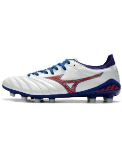 Chuteira de Campo Mizuno Morelia Neo 3 FG Preto Branco Azul