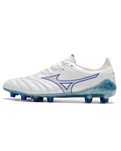 Chuteira de Campo Mizuno Morelia Neo 3 FG Azul Branco