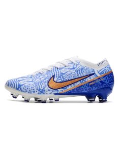 Chuteira Campo NIKE Air Zoom Mercurial Vapor 15 Elite AG CR7 Branco Azul