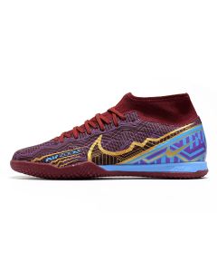 Chuteira NIKE Air Zoom Mercurial Superfly 9 Academy Futsal Mbappe Vinho