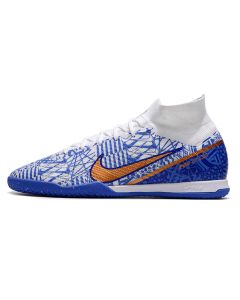 Chuteira NIKE Air Zoom Mercurial Superfly 9 Elite Futsal CR7 Azul Branco