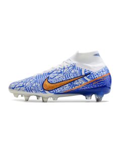 Chuteira Campo NIKE Air Zoom Mercurial Superfly 9 Elite SG Anti-Clog Azul CR7